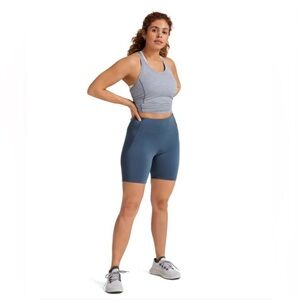 ALLBIRDS Women’s Natural Compression 7" Inseam Bike Shorts Shadow Blue Size M